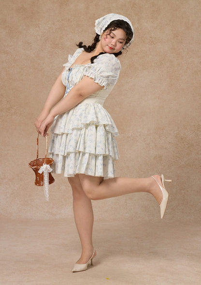 Curve&amp;Plus Blue Dollhouse Corset Dress (Short)