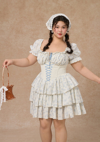 Curve&amp;Plus Blue Dollhouse Corset Dress (Short)