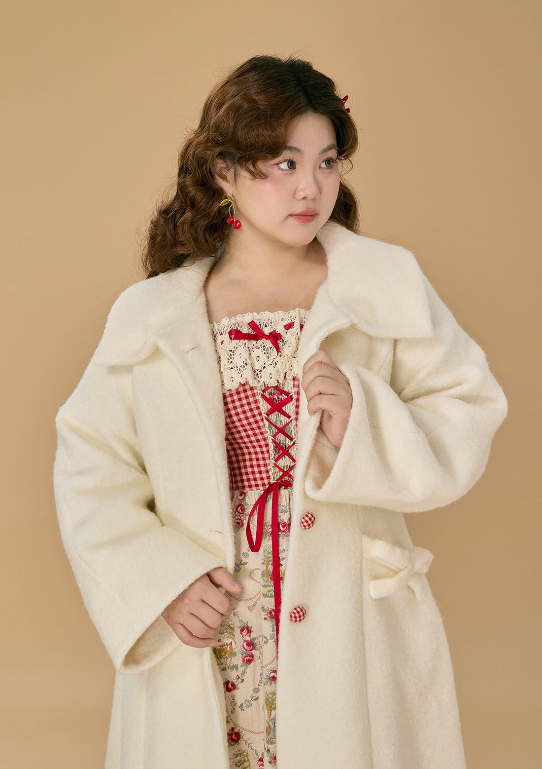 Curve &amp; Plus Strawberry Senior Alumnael Coat