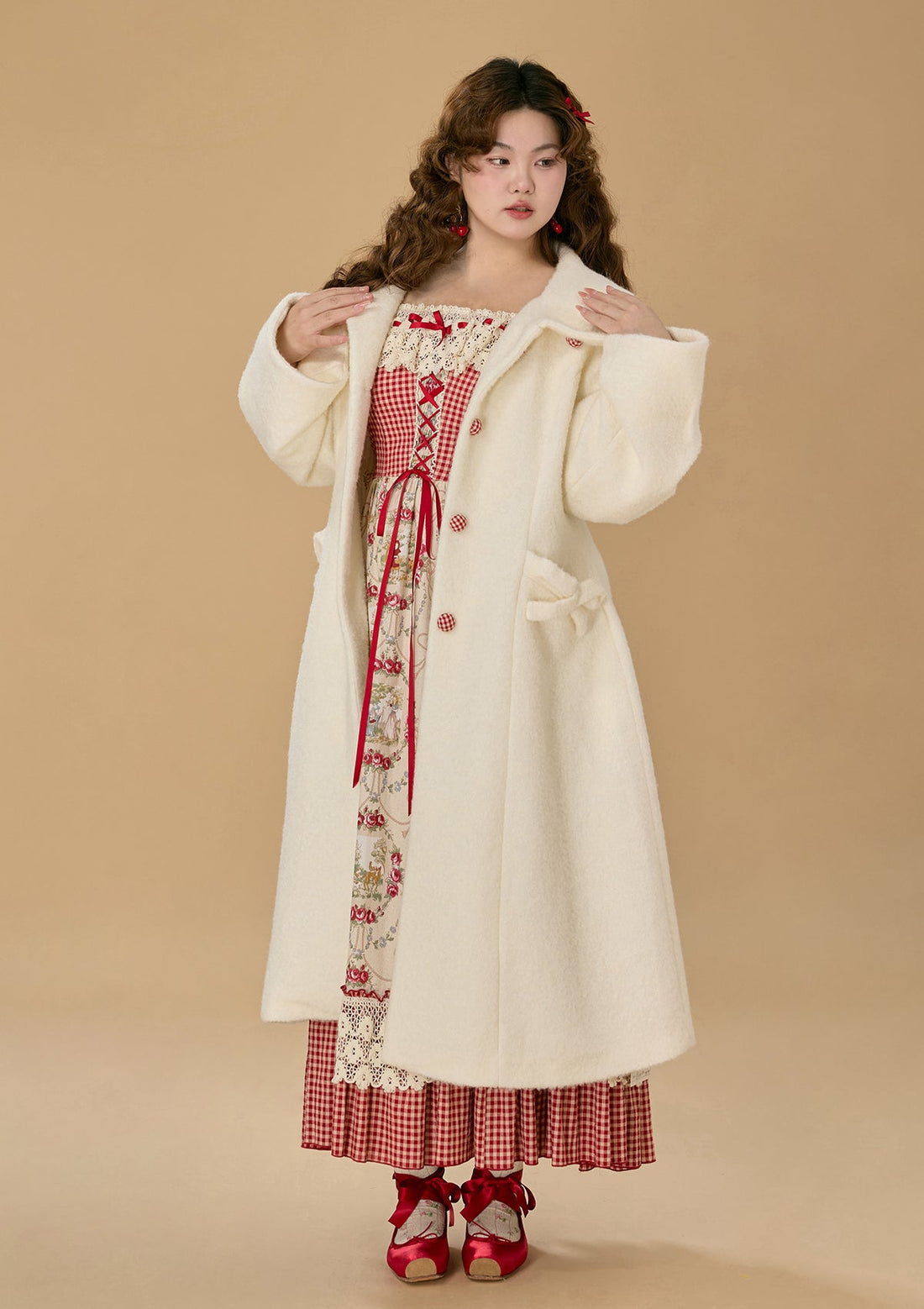 Curve &amp; Plus Strawberry Senior Alumnael Coat