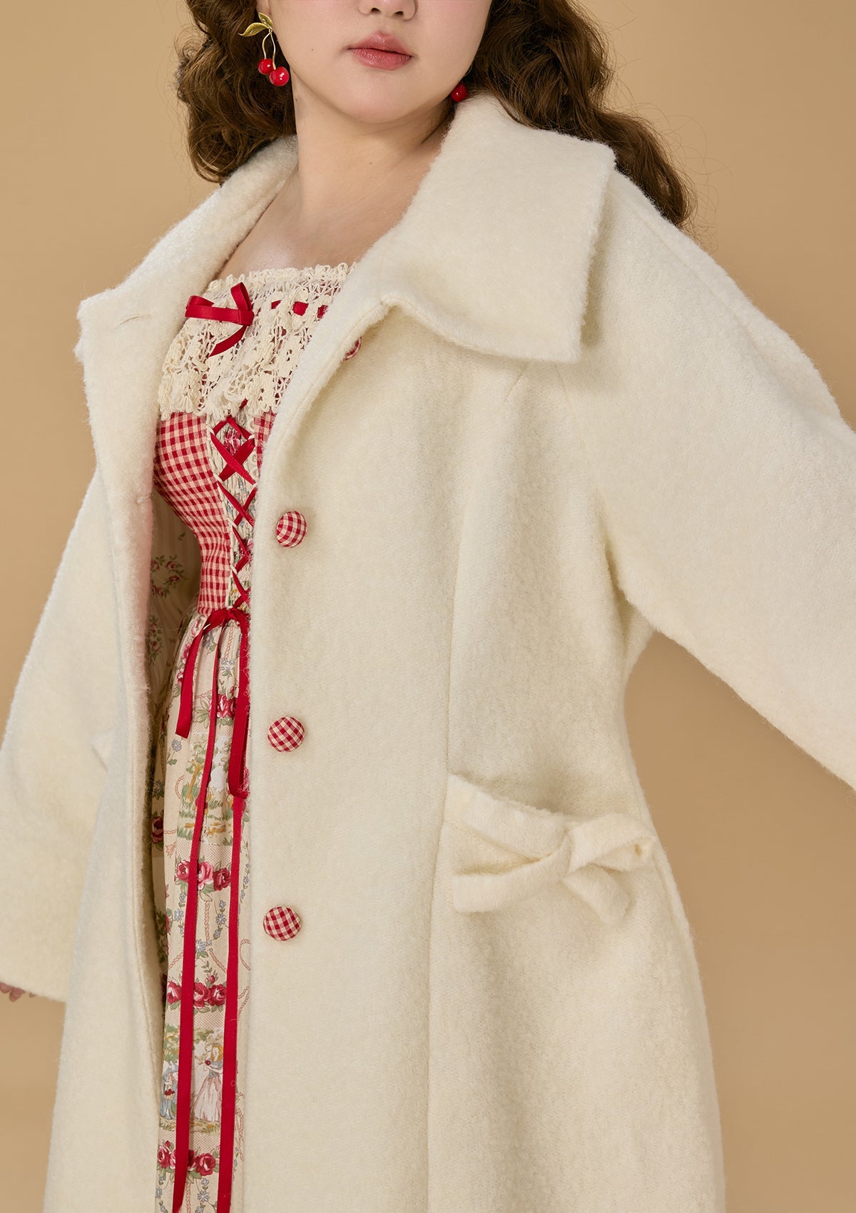 Curve &amp; Plus Strawberry Senior Alumnael Coat