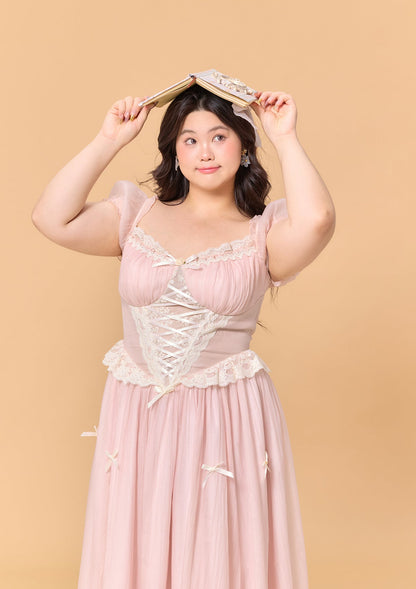 Curve &amp; Plus Pink Mist Fairy Dress