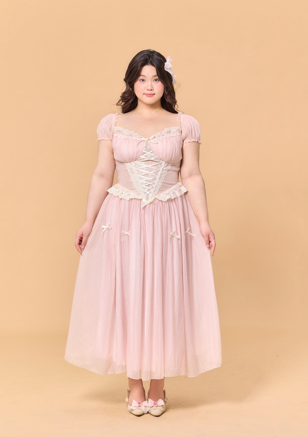 Curve &amp; Plus Pink Mist Fairy Dress