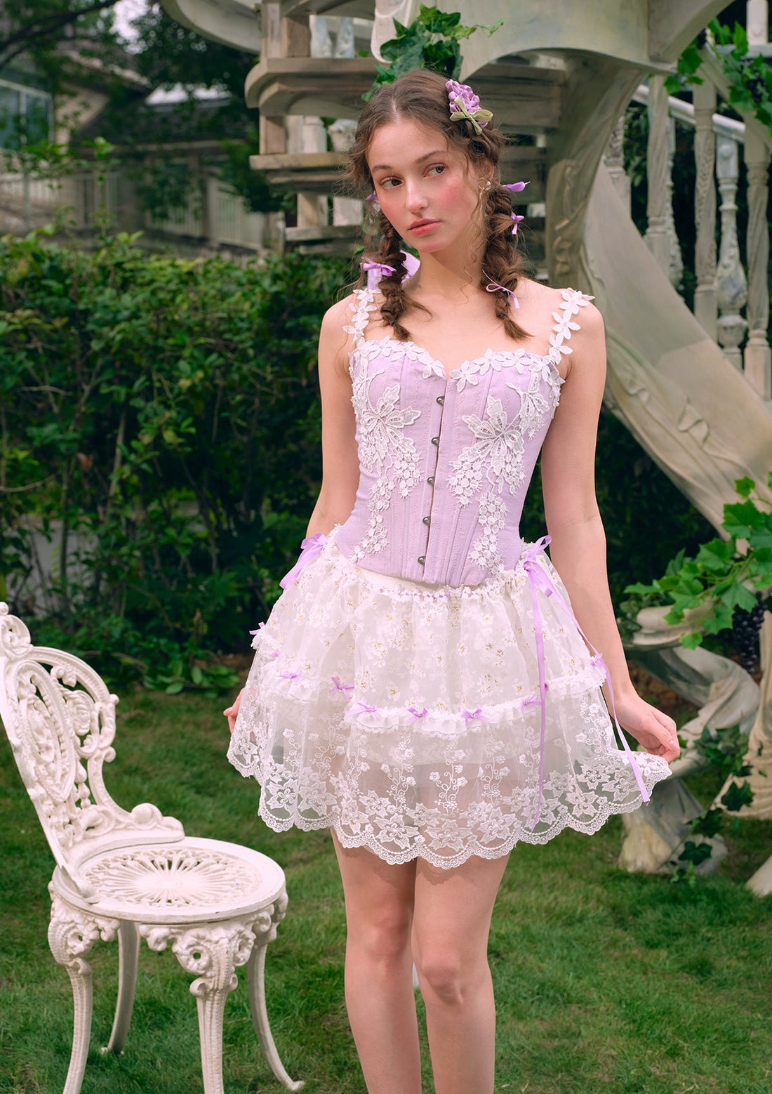Curve &amp; Plus Ice Grape Skirt