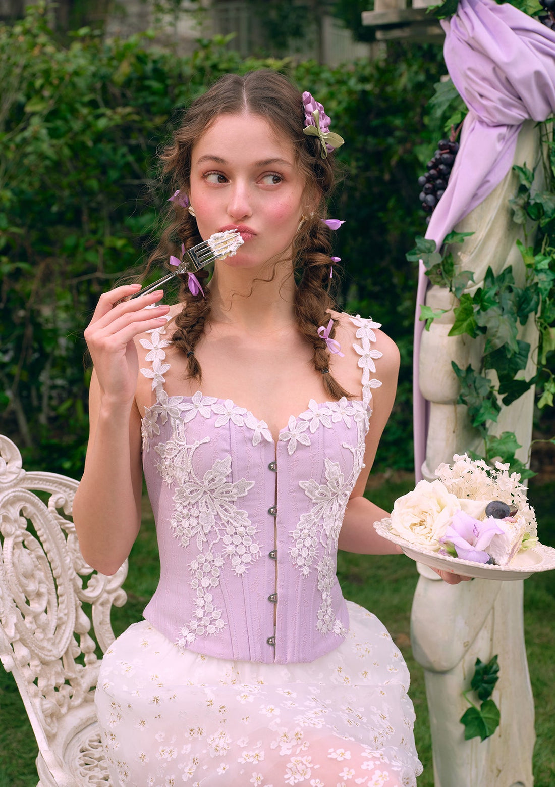Curve &amp; Plus Ice Grape Corset