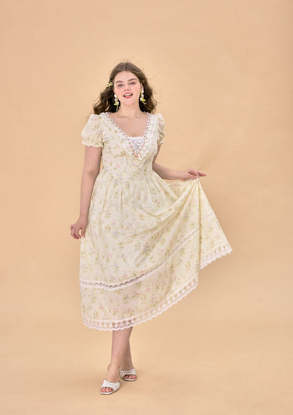 Curve &amp; Plus Garden Tea Party Corset Dress