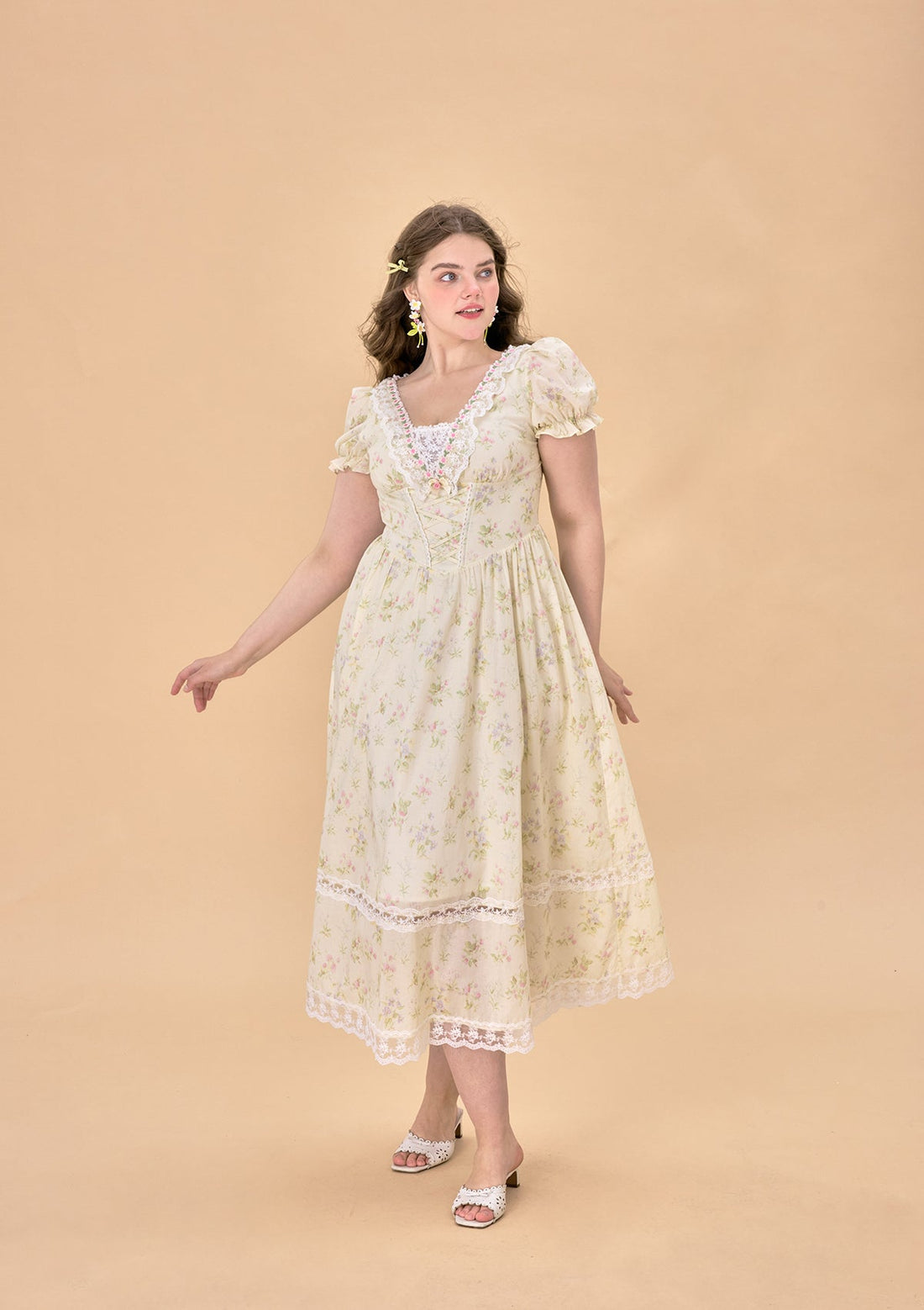 Curve &amp; Plus Garden Tea Party Corset Dress