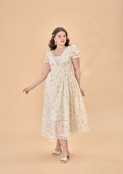 Curve &amp; Plus Garden Tea Party Corset Dress