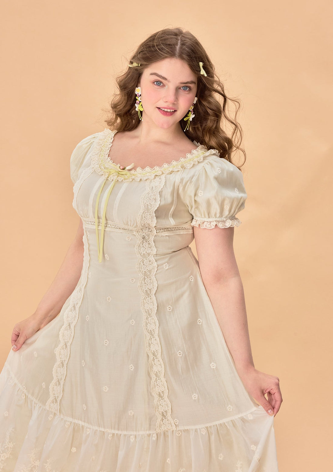 Curve &amp; Plus Green Grapes Dress