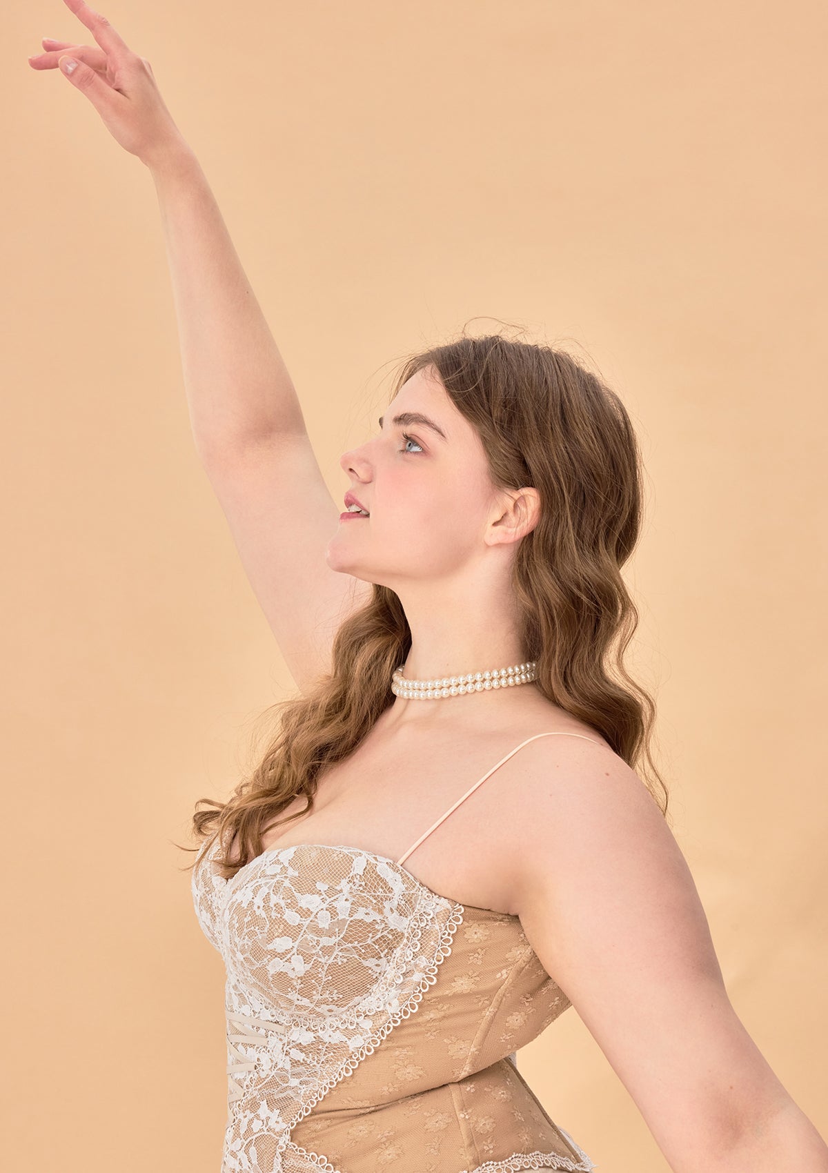 Curve &amp; Plus &quot;White Moon, Weaving Dreams&quot; Corset
