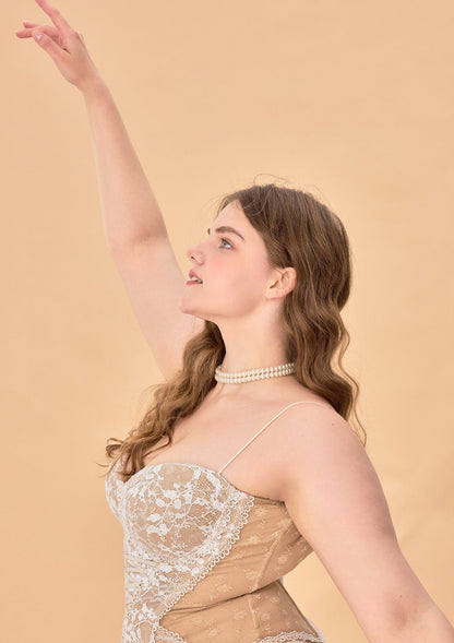 Curve &amp; Plus &quot;White Moon, Weaving Dreams&quot; Corset