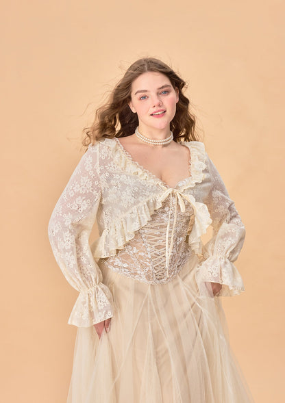 Curve &amp; Plus All-purpose Herb Sauce Cardigan