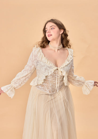 Curve &amp; Plus All-purpose Herb Sauce Cardigan