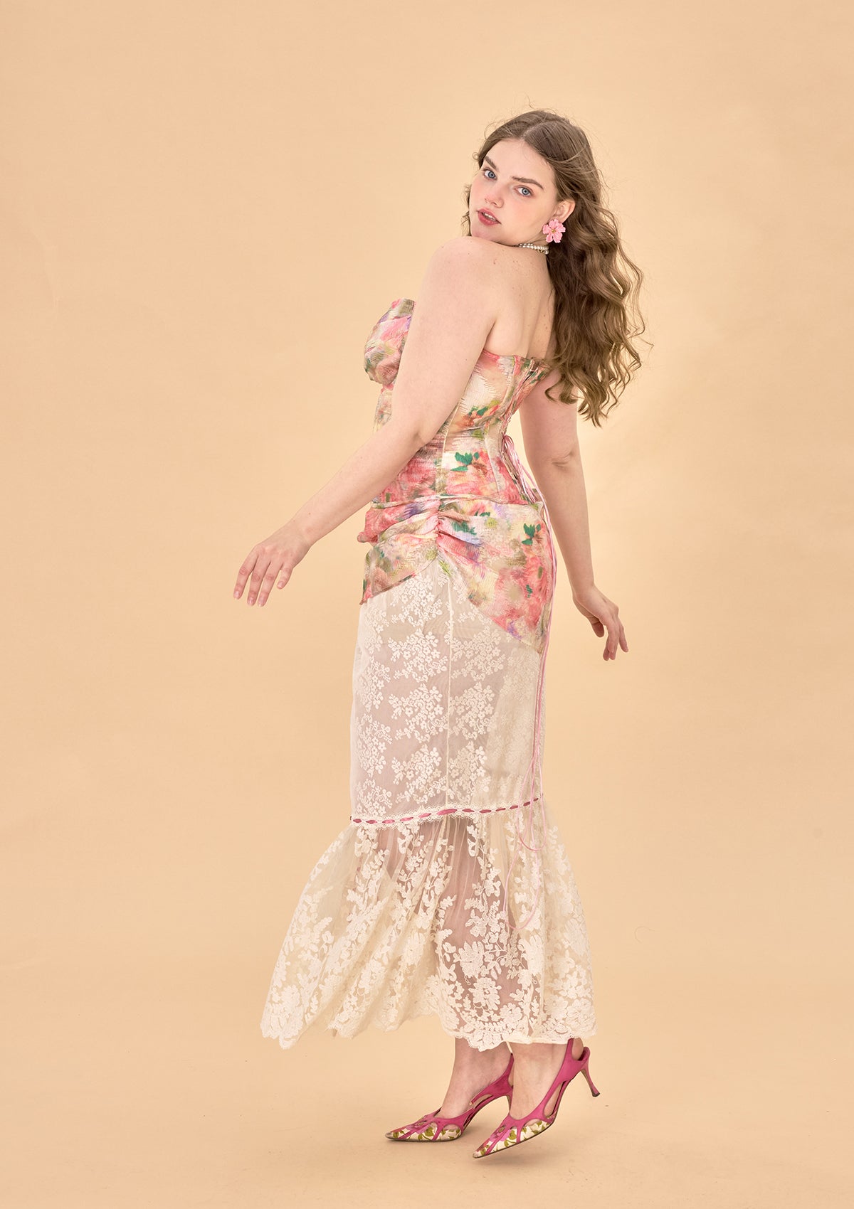 Curve &amp; Plus Floral Mirror Skirt