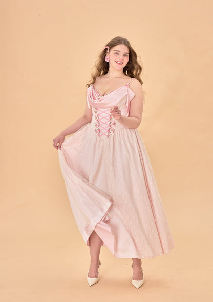 Curve &amp; Plus Tuberose Floral Loli Corset Dress