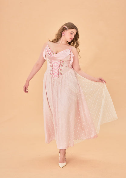 Curve &amp; Plus Tuberose Floral Loli Corset Dress