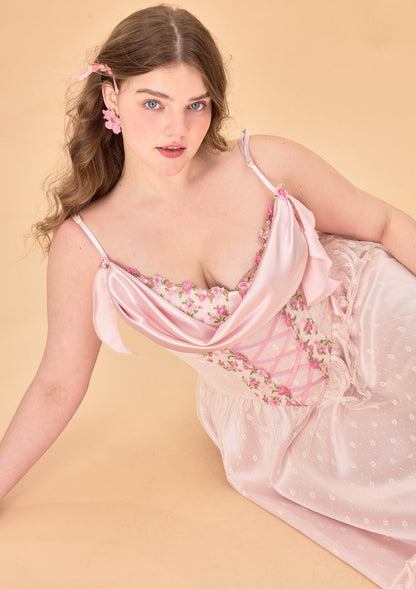 Curve &amp; Plus Tuberose Floral Loli Corset Dress