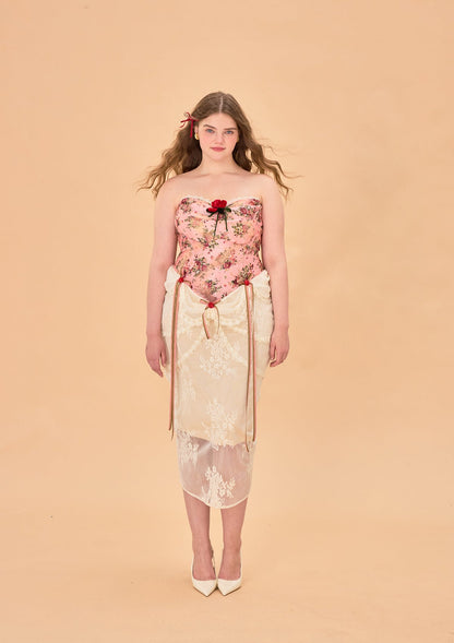 Curve &amp; Plus Rose Sous La Lune Corset Dress