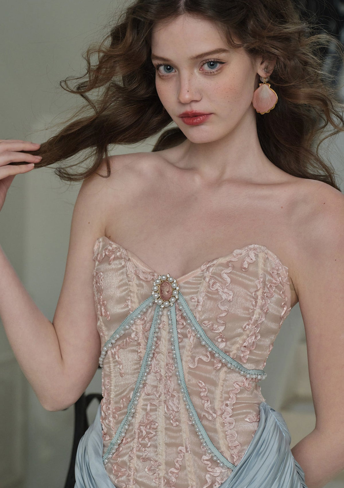 Colored Glaze Corset Dress