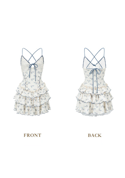 Blue Cherry Blossom Dress